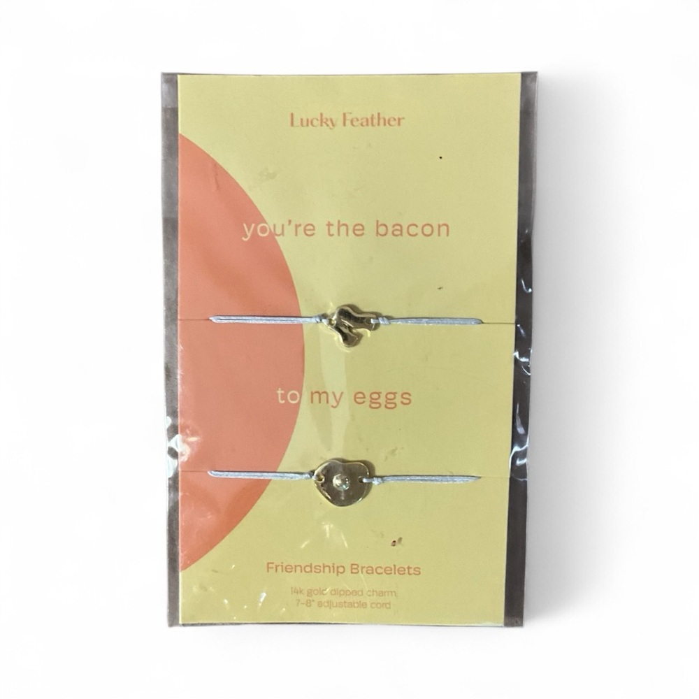 Lucky Feather Friendship Bracelets “You’re the Bacon to my Eggs”